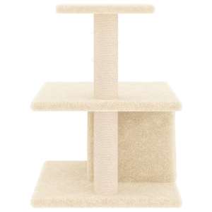 Škrabadlo pro kočky se sisalovými sloupky krémové 48 cm - obrázek 4