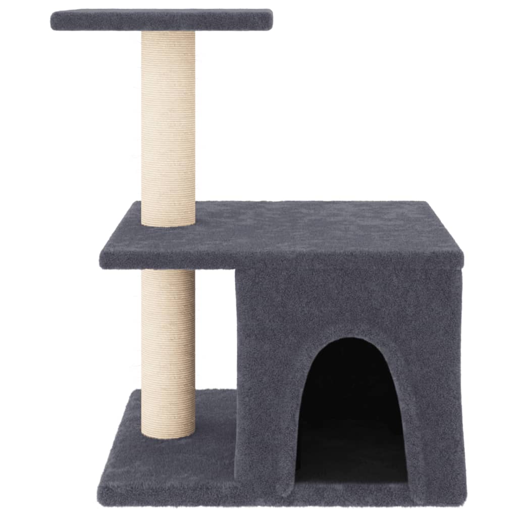 vidaXL Kattenmeubel met sisal krabpalen 48 cm donkergrijs afbeelding