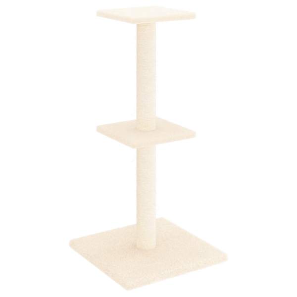 vidaXL kassimaja sisalk&ouml;itega kraapimispostidega, kreemjas, 73 cm