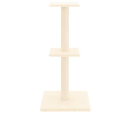 vidaXL Rascador para gatos con postes de sisal color crema 73 cm