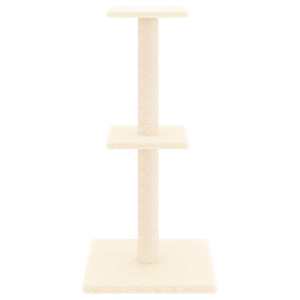Škrabadlo pro kočky se sisalovými sloupky krémové 73 cm - obrázek 3