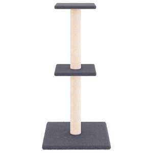 vidaXL Cat Tree Dark Grey Engineered wood, plush, sisal One size Durable