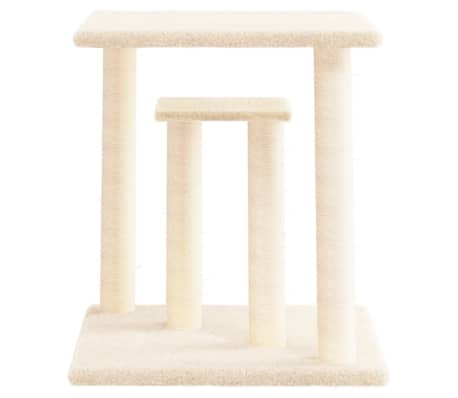 vidaXL &Scaron;krabadlo pro kočky s plo&scaron;inami kr&eacute;mov&eacute; 50 cm