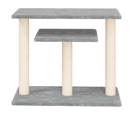 vidaXL Cat Scratching Posts with Platforms Light Grey 62.5 cm
