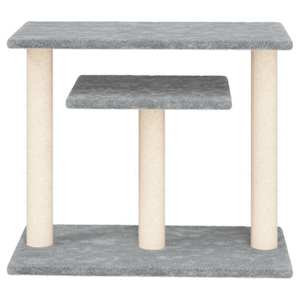 vidaXL Cat Scratching Posts with Platforms Light Grey 62.5 cm