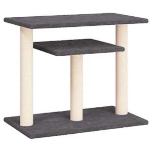 vidaXL kassi kraapimispuu platvormidega, tumehall, 62,5 cm