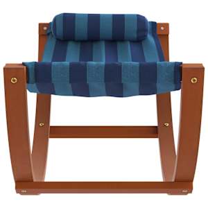 vidaXL Hamak na bujanym stelażu, dziecięcy, niebieskie pasy, tkanina