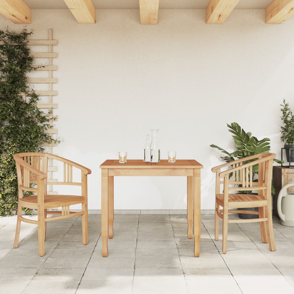 Ensemble à dîner de jardin 3 pcs Bois de teck massif