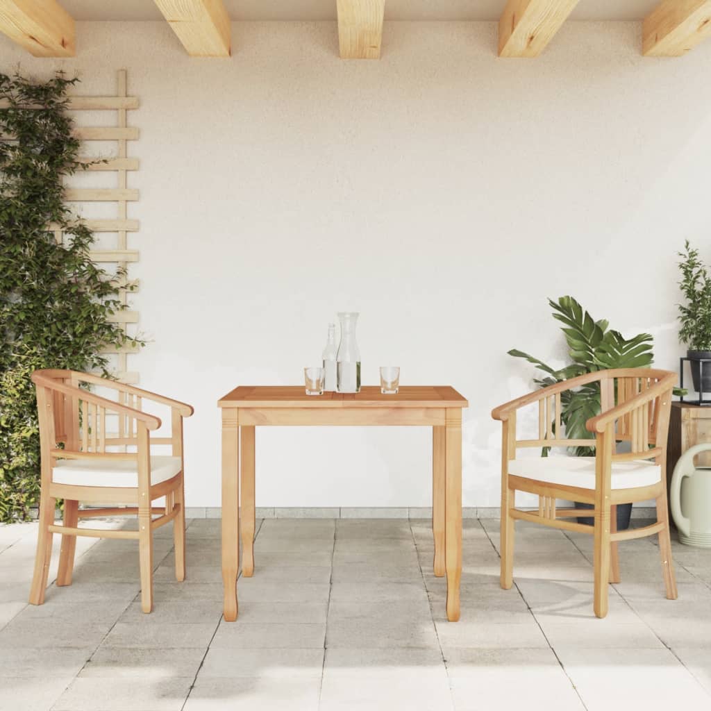 Ensemble à dîner de jardin 3 pcs Bois de teck massif
