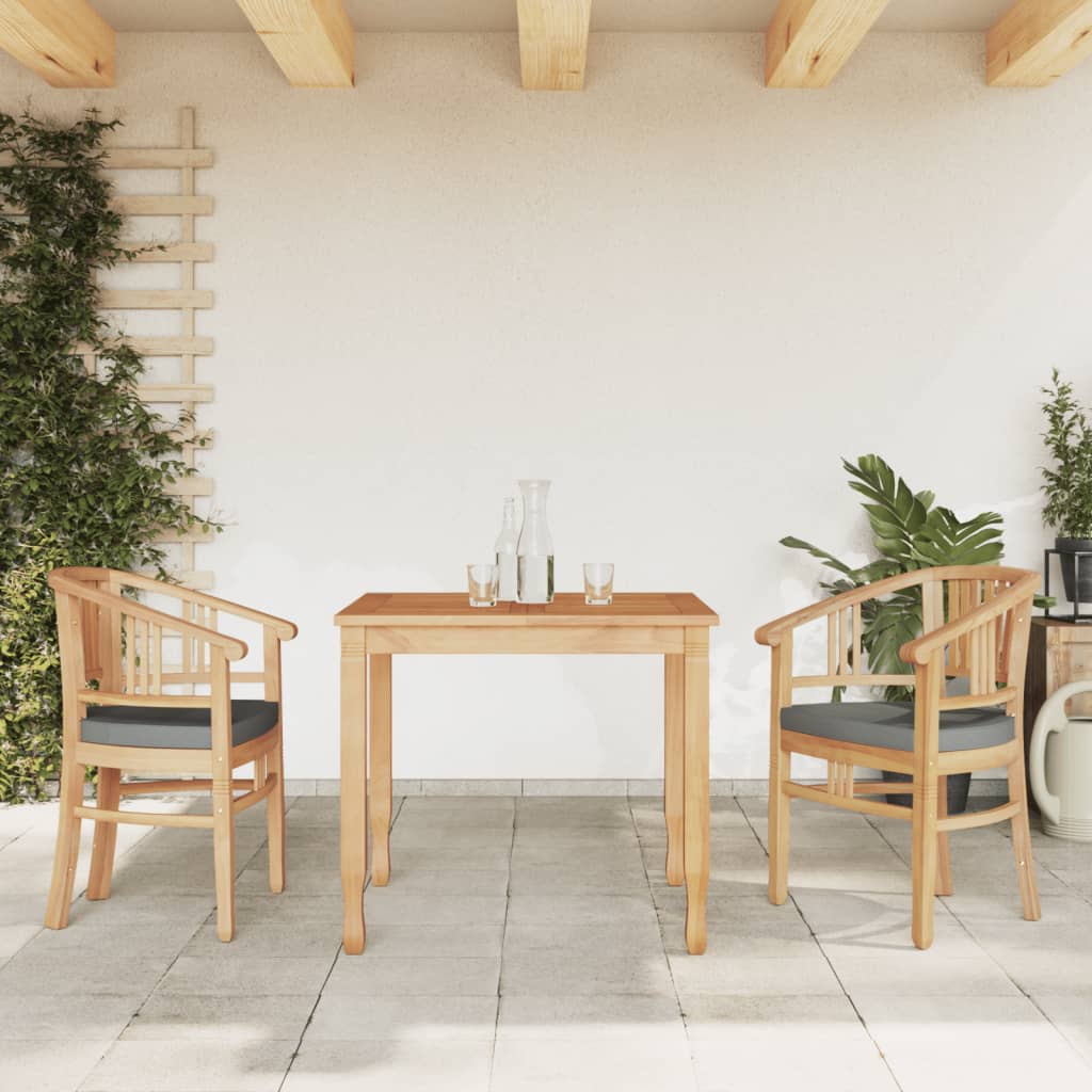 Ensemble à dîner de jardin 3 pcs Bois de teck massif