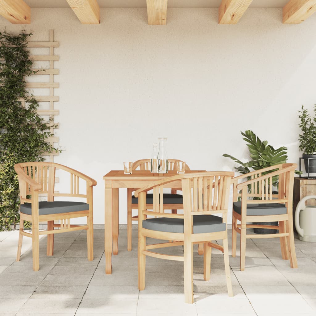 Ensemble à dîner de jardin 5 pcs Bois de teck massif