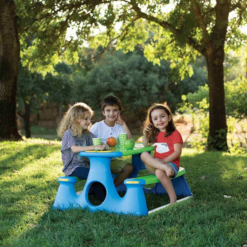 vida XL Picknickbank für Kinder 89,5x 84,5x 48 cm Polypropylen