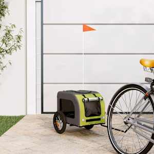 Kolesarska prikolica za hišne ljubljenčke zelena in siva