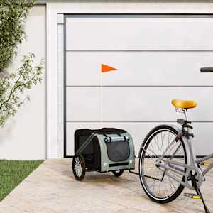 Kolesarska prikolica za hišne ljubljenčke črna in siva