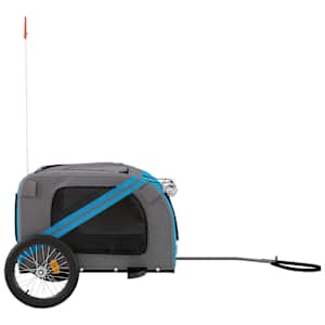 Vozík za kolo pro psa modrý a šedý oxfordská tkanina a železo - obrázek 6