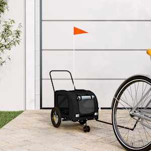 Kolesarska prikolica za hišne ljubljenčke črna