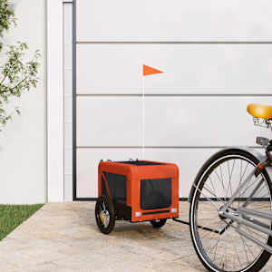 Kolesarska prikolica za hišne ljubljenčke oranžna in črna