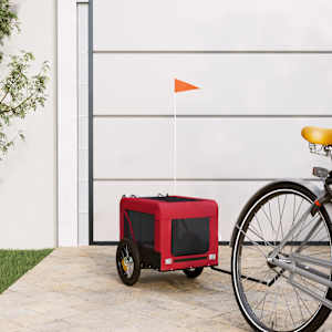 Kolesarska prikolica za hišne ljubljenčke rdeča in črna