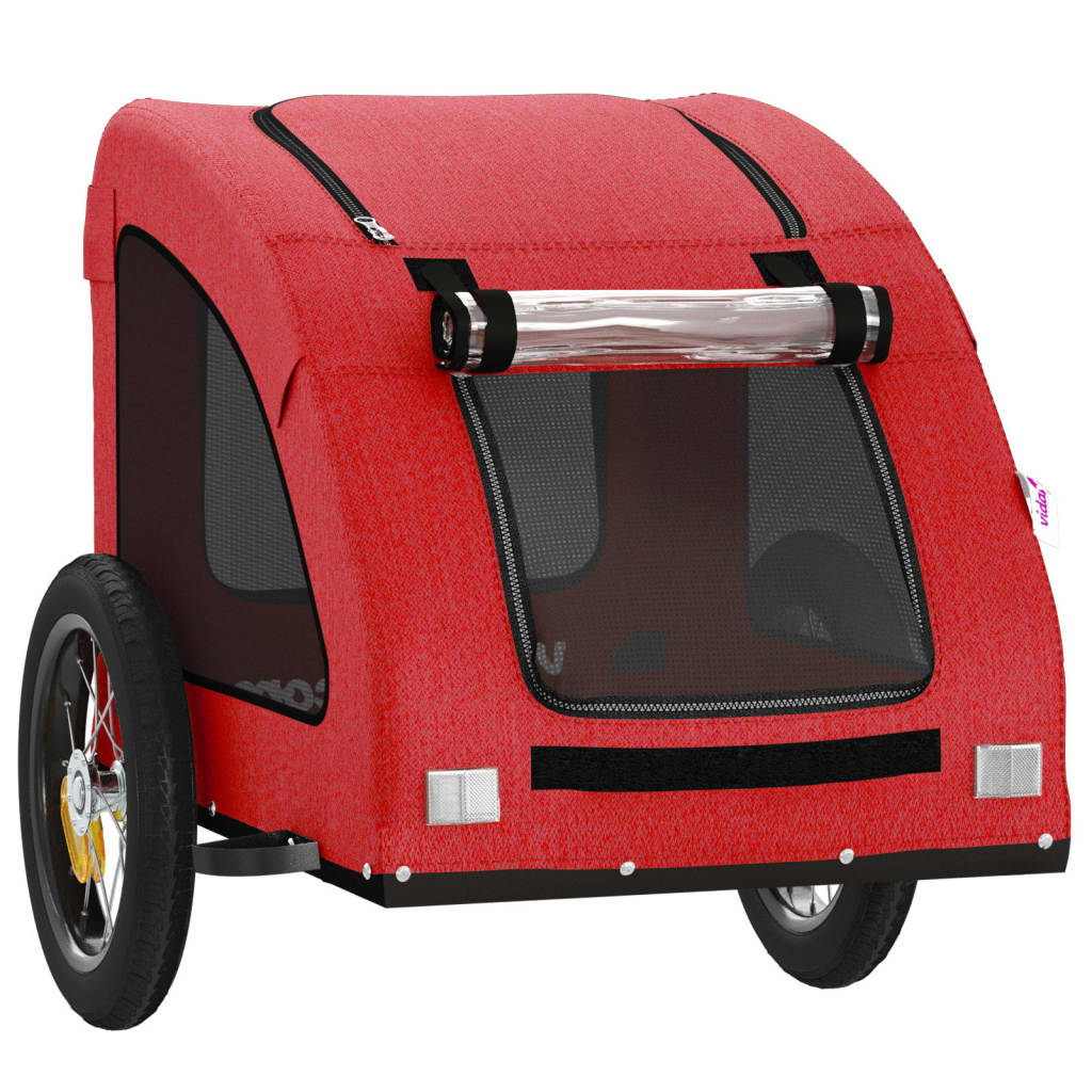 Pet Bike Trailer Dog Bicycle Cargo Stroller Oxford Fabric and Iron vidaXL - Produktbild 5