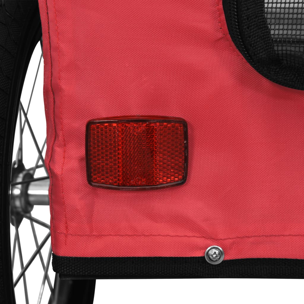 Pet Bike Trailer Dog Bicycle Cargo Stroller Oxford Fabric and Iron vidaXL - Produktbild 10