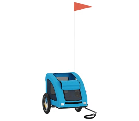 vidaXL Pet Bike Trailer Blue Oxford Fabric and Iron
