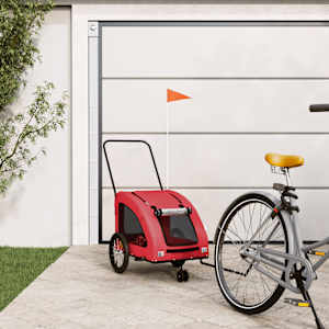 Kolesarska prikolica za hišne ljubljenčke rdeča