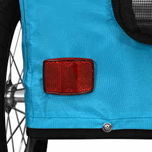 Vozík za kolo pro psa modrý oxfordská tkanina a železo - obrázek 11