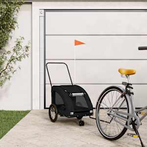 Kolesarska prikolica za hišne ljubljenčke črna