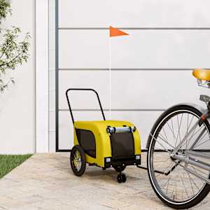 Kolesarska prikolica za hišne ljubljenčke rumena in črna