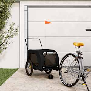 Kolesarska prikolica za hišne ljubljenčke črna