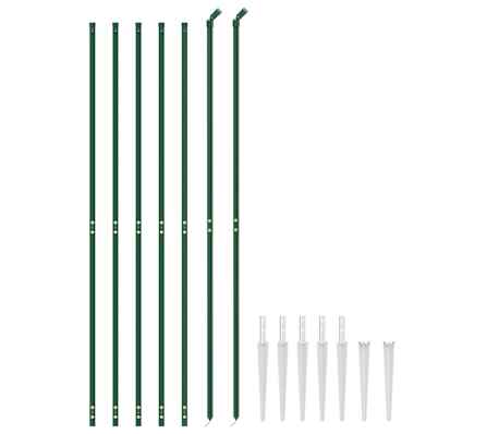vidaXL Nettinggjerde med stolpespyd 2x10 m grønn