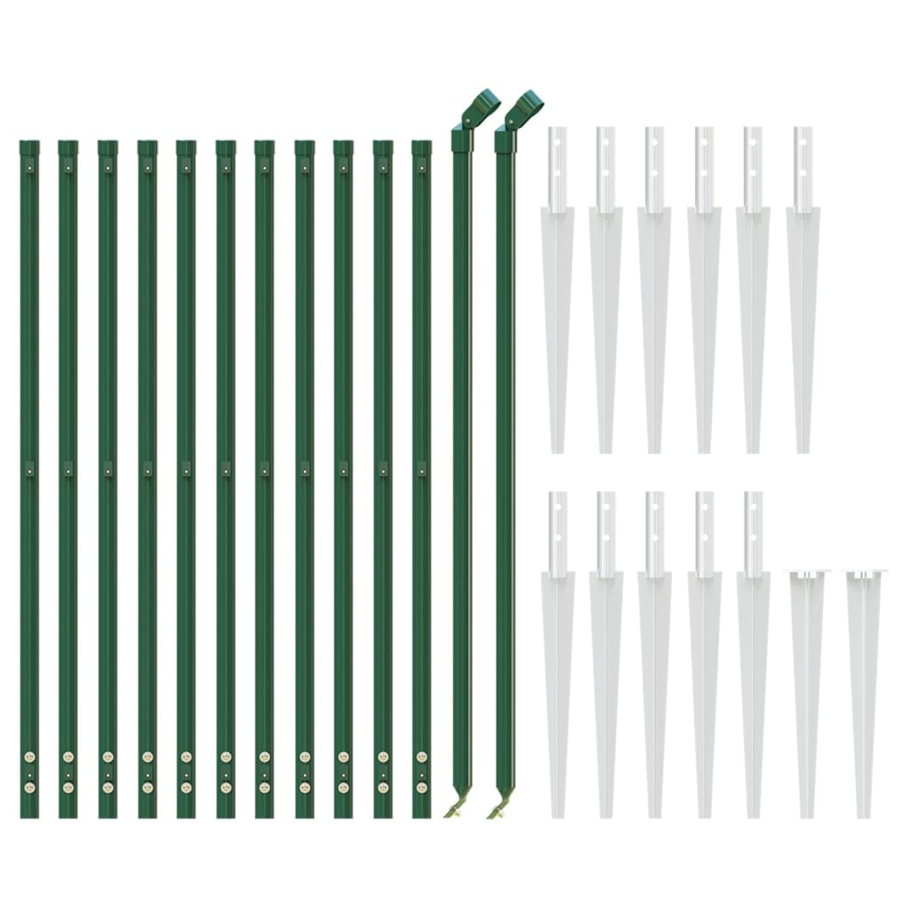 Clôture à Mailles Losangées avec Piquet dAncrage Barrière Vert 1,1x10 m acheter vidaXL