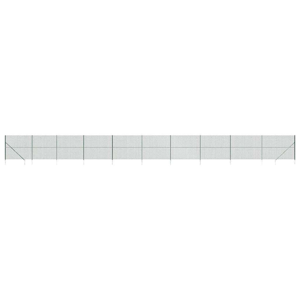 vidaXL Drátěné pletivo s kotevními hroty zelené 1,6 x 25 m