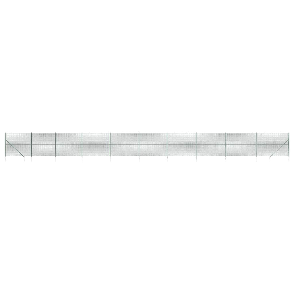 VidaXL Drátěné pletivo s kotevními hroty zelené 1,8 x 25 m