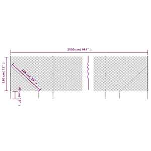 Drátěné pletivo s kotevními hroty zelené 1,8 x 25 m - obrázek 6