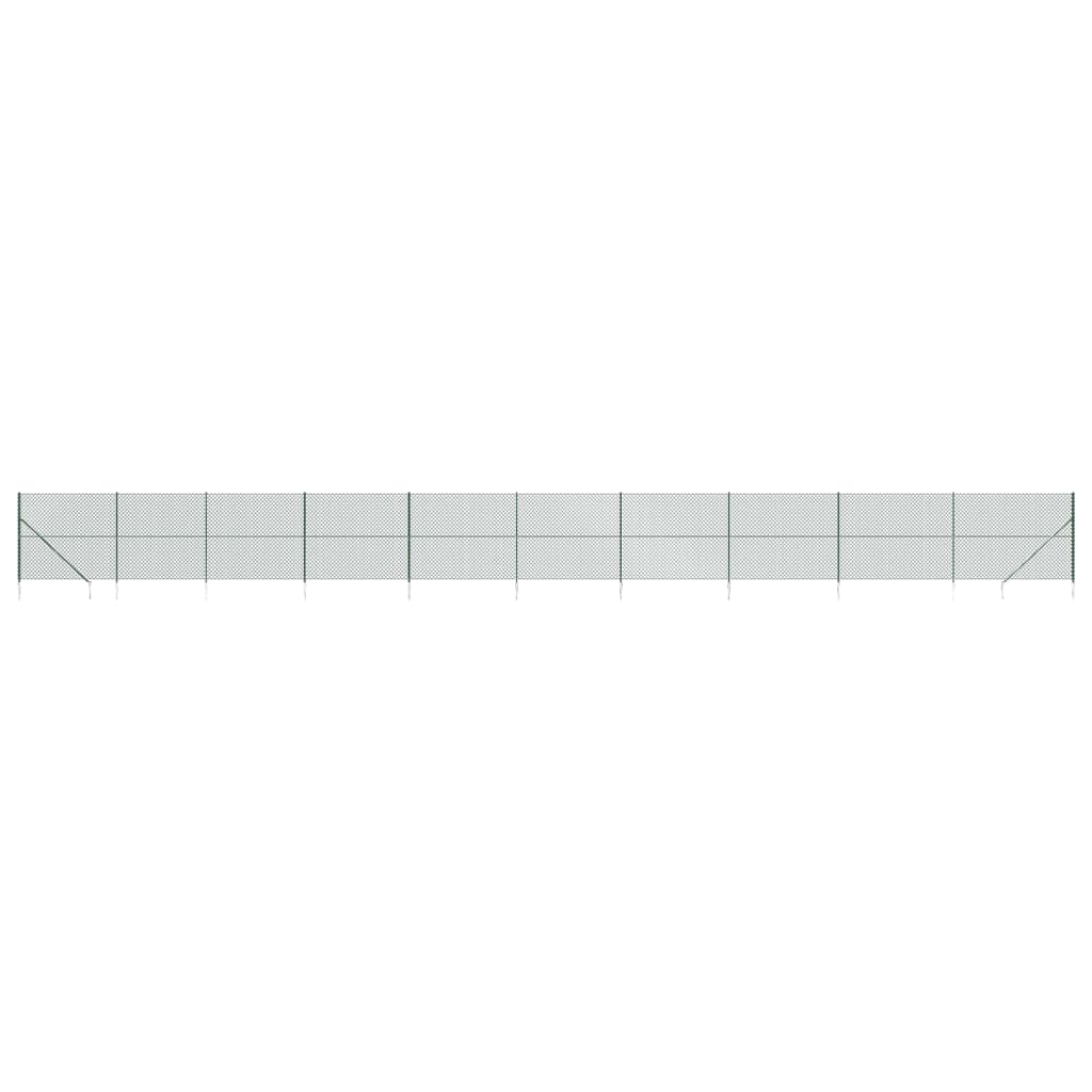 Clôture à Mailles Losangées avec Piquet dAncrage Barrière officiel Vert 1,1x10 m vidaXL