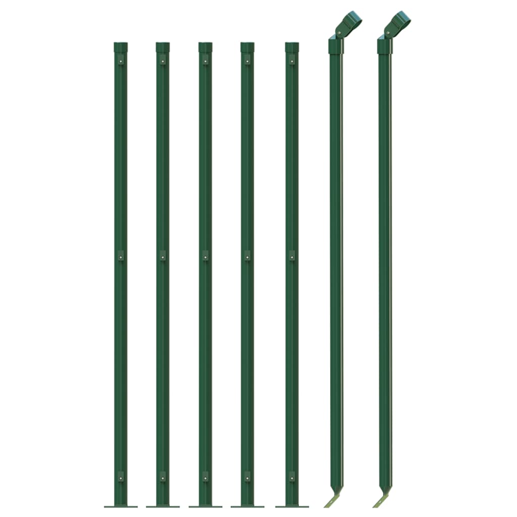 vidaXL Gard plasă de sârmă cu bordură, verde, 1x10 m