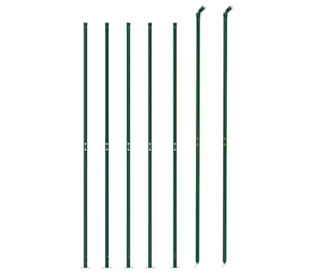 vidaXL Recinzione a Rete con Flangia Verde 2,2x10 m