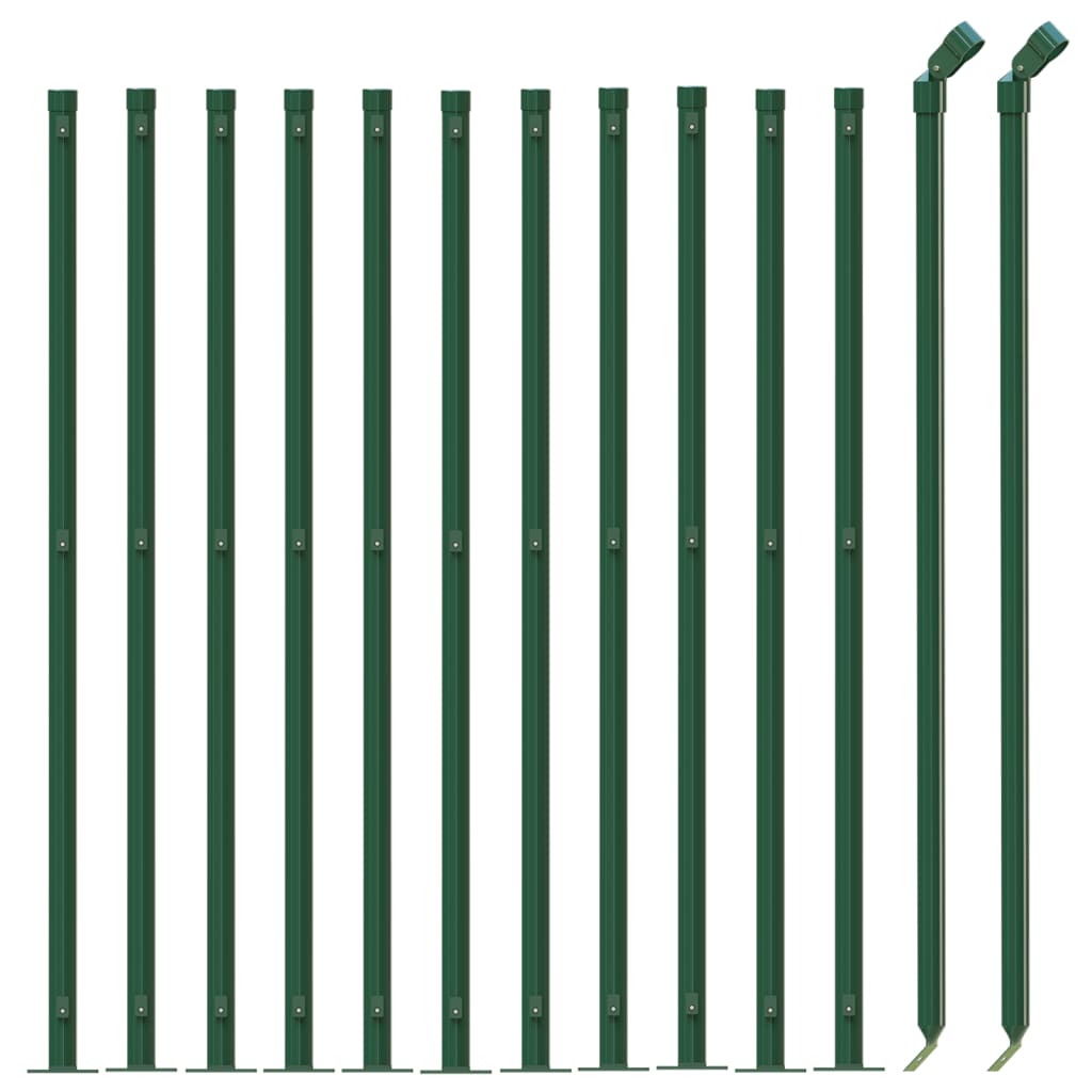 vidaXL Gaashek met flens 1,1x25 m groen afbeelding