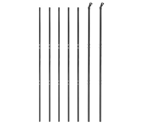vidaXL Chain Link Fence Anthracite 1.4x10 m