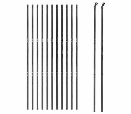 vidaXL Chain Link Fence Anthracite 1.8x25 m