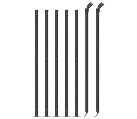 vidaXL tr&aring;dhegn med flange 0,8x10 m antracitgr&aring;