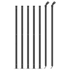 vidaXL tr&aring;dhegn med flange 0,8x10 m antracitgr&aring;