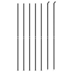 vidaXL Cl&ocirc;ture &agrave; mailles losang&eacute;es avec bride anthracite 2x10 m