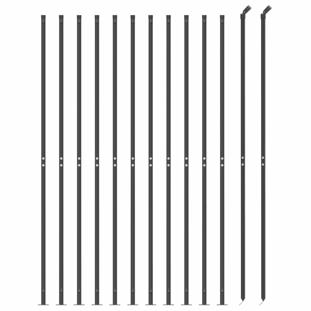 vidaXL Gard plasă de sârmă cu bordură, antracit, 1,4x25 m