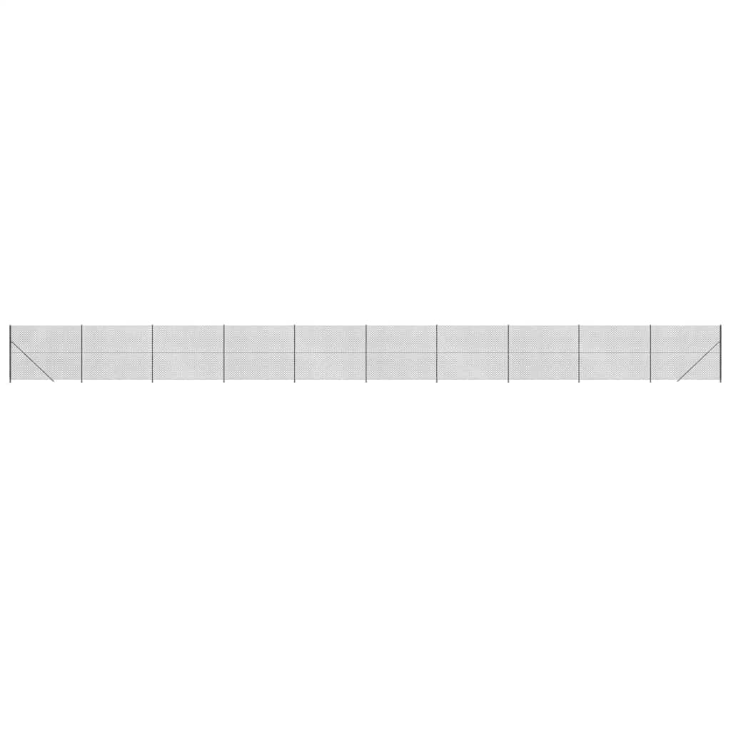 vidaXL Gaashek met flens 1,6x25 m antracietkleurig