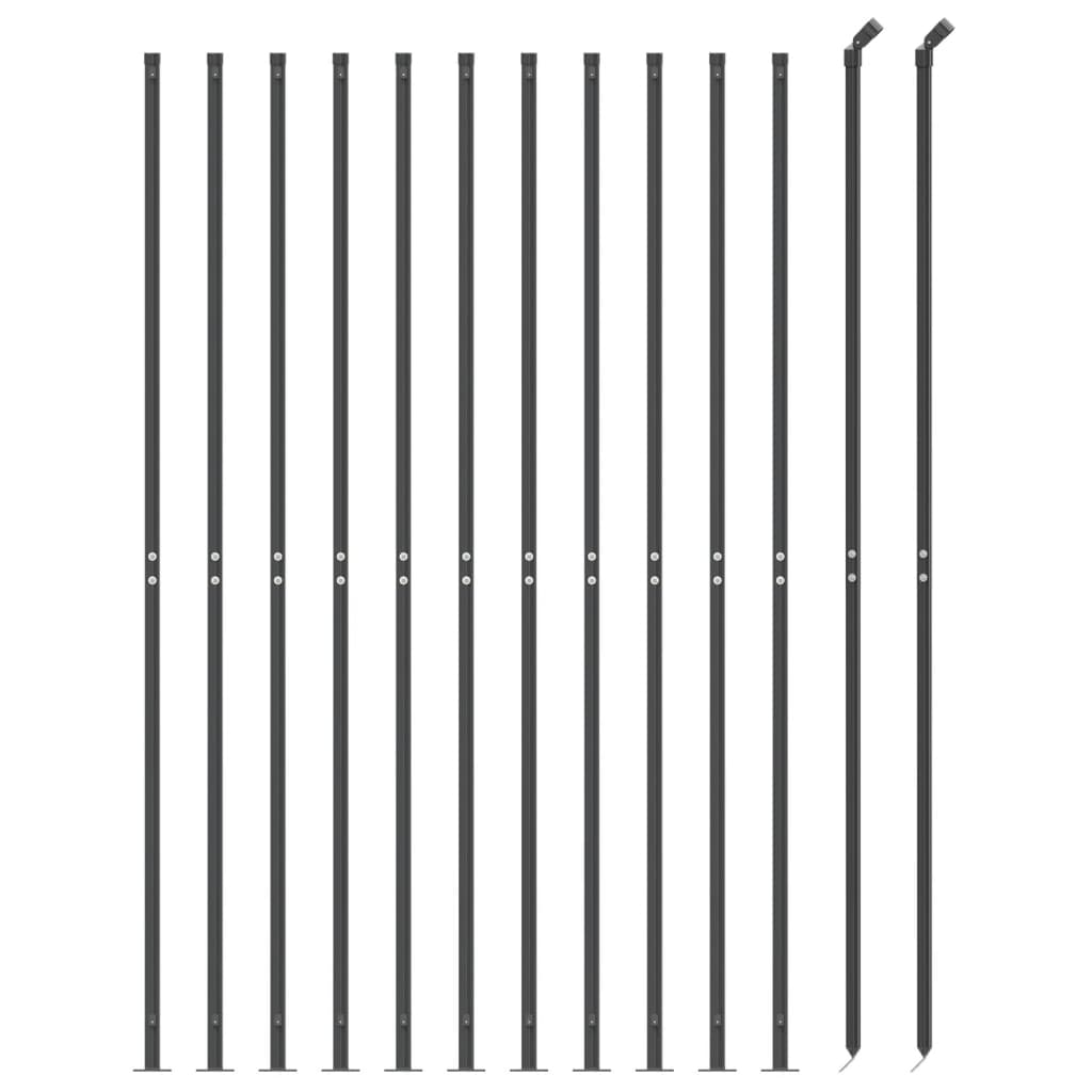 vidaXL Gaashek met flens 2,2x25 m antracietkleurig afbeelding