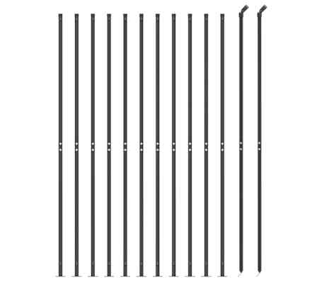 vidaXL Cerca de alambre con brida gris antracita 2,2x25 m