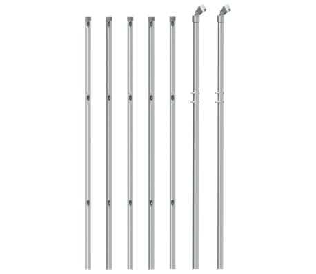 vidaXL Maschendrahtzaun Silbern 1,1x10 m