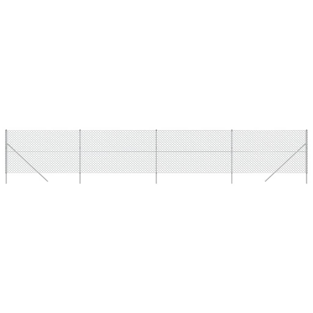 vidaXL Drôtený plot strieborný 1,6x10 m